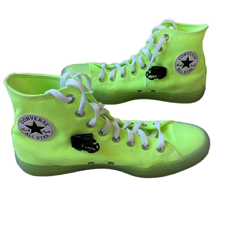 Converse Men's Sz 9 Neon Jelly Buckle Up High Top Chuck Taylor All Stars Sneaker - Picture 1 of 10